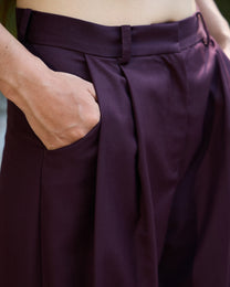 PLEATED WRINKLE-FREE PANTS