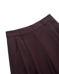 PLEATED WRINKLE-FREE PANTS