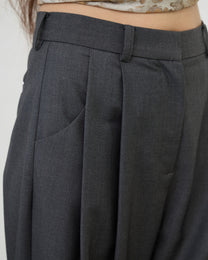PLEATED WRINKLE-FREE PANTS