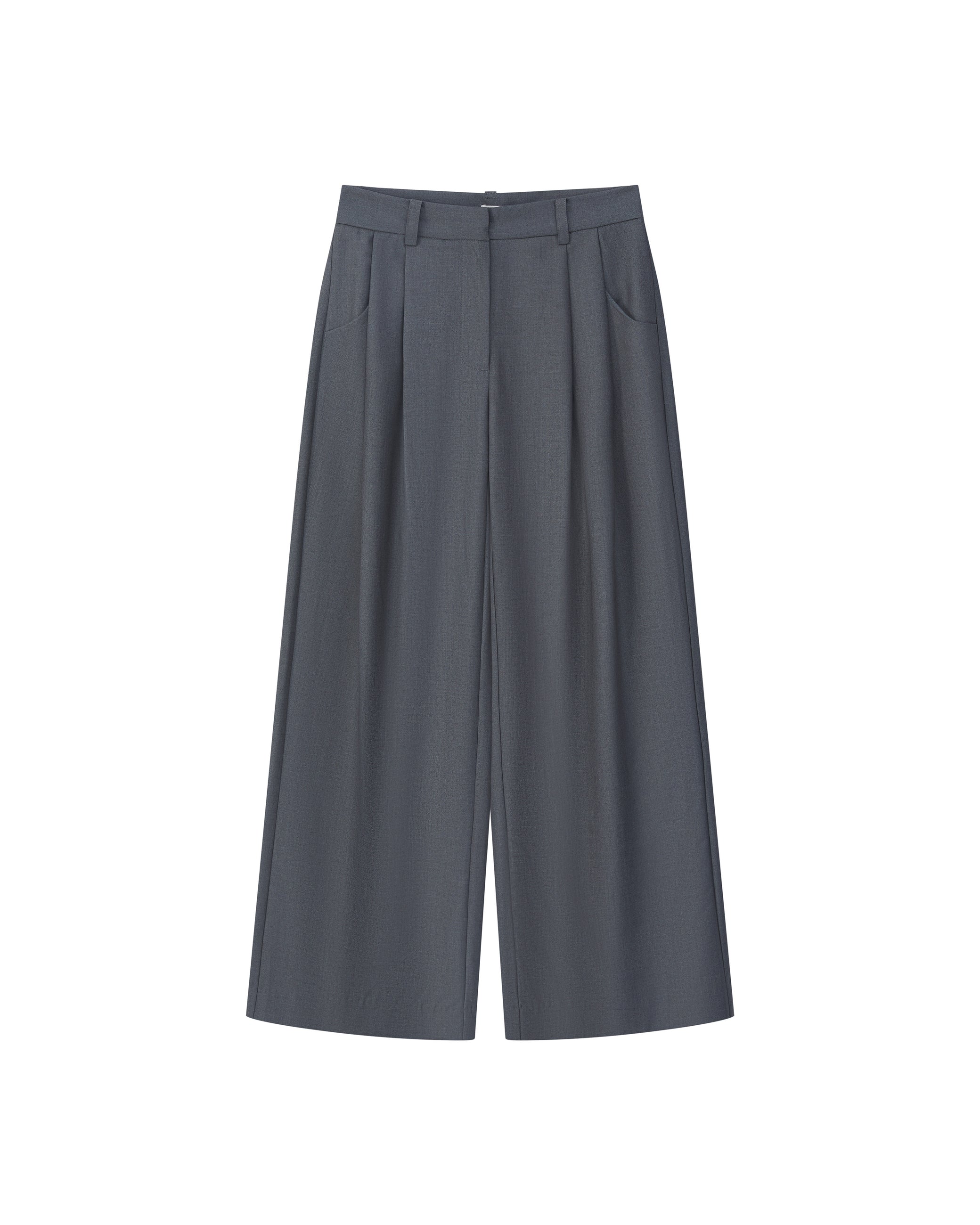 PLEATED WRINKLE-FREE PANTS