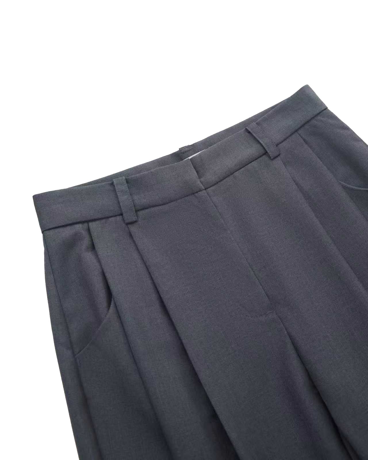 PLEATED WRINKLE-FREE PANTS