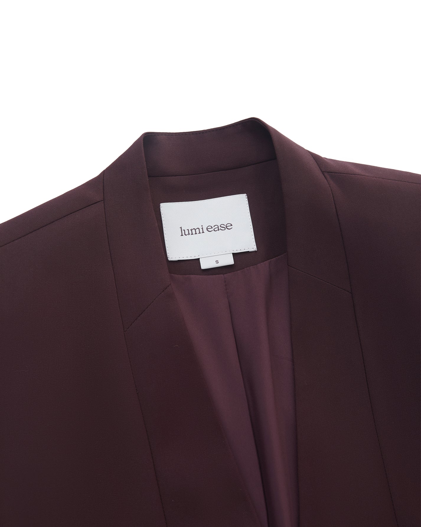 COLLARLESS SLANTED-VENT BLAZER