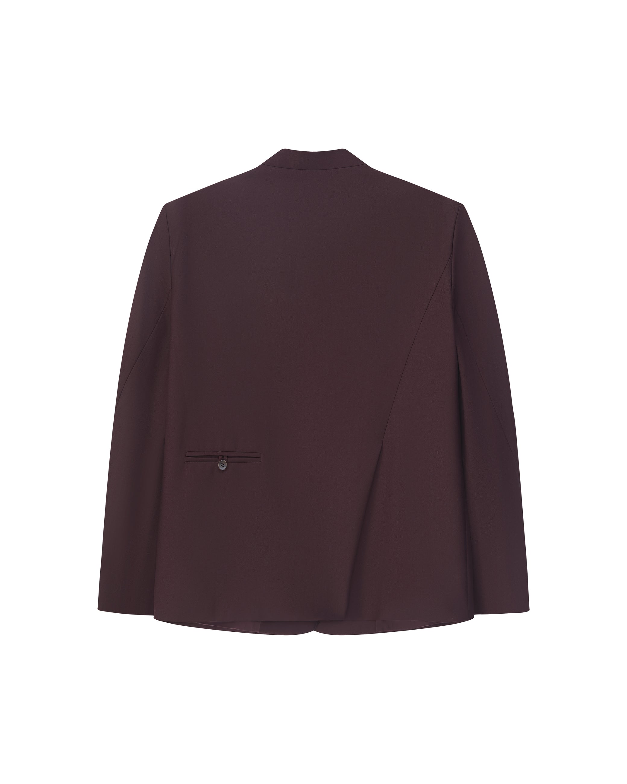 COLLARLESS SLANTED-VENT BLAZER