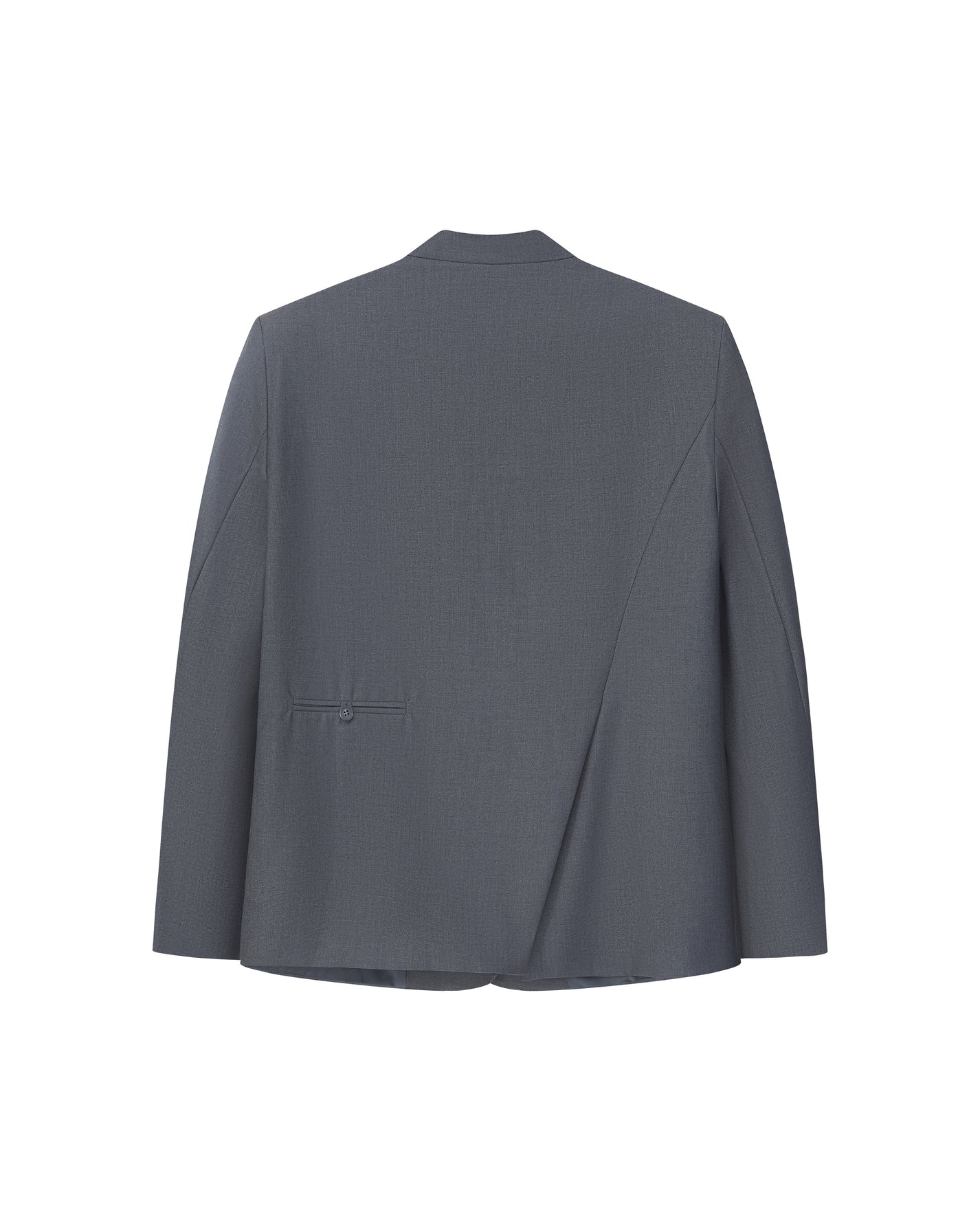 COLLARLESS SLANTED-VENT BLAZER