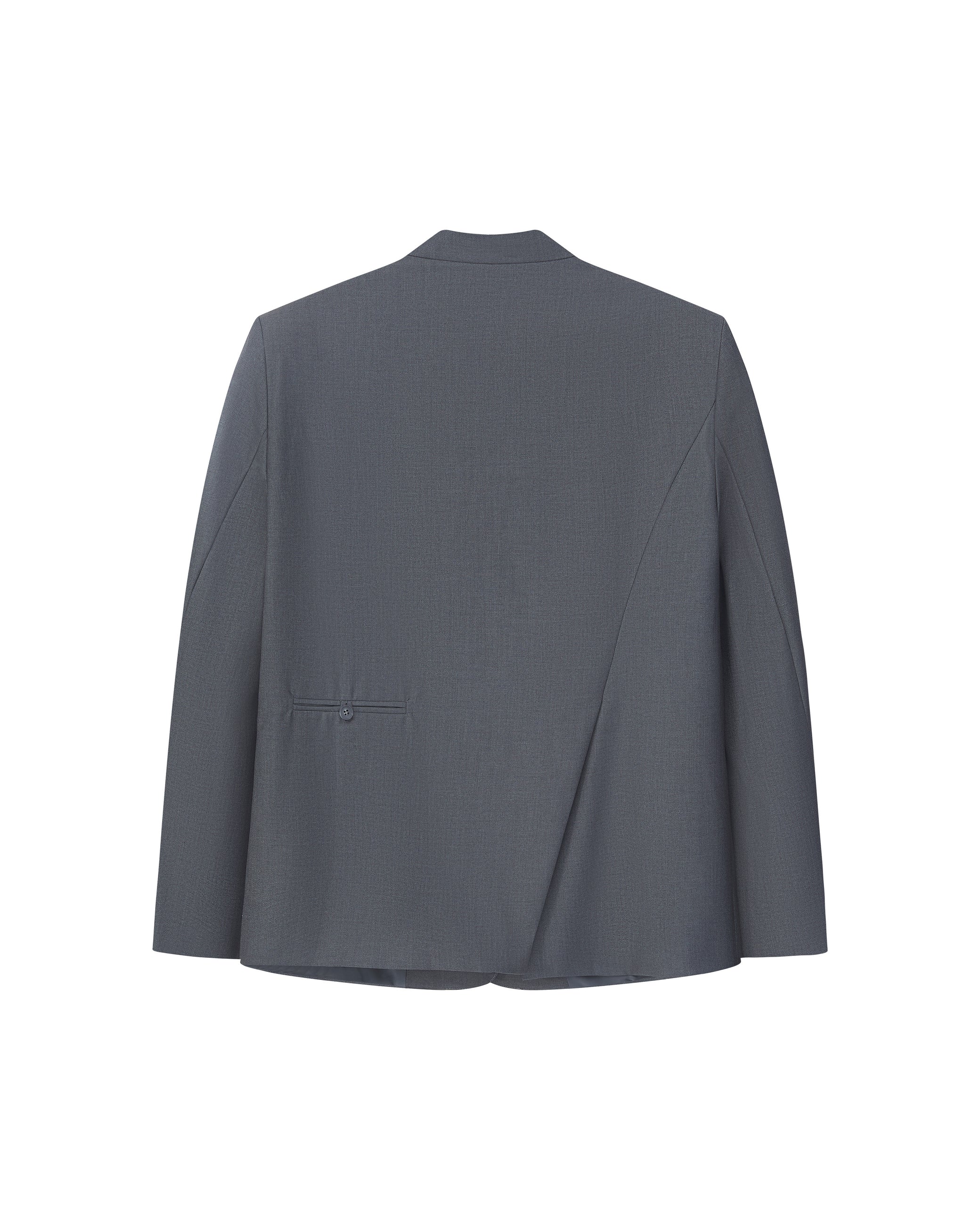COLLARLESS SLANTED-VENT BLAZER