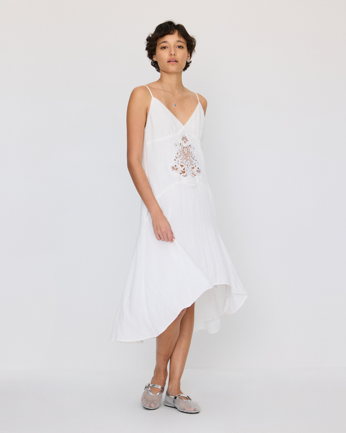 VINTAGE OPENWORK LACE CAMI DRESS
