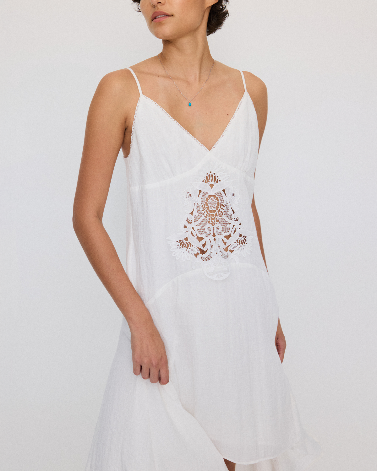 VINTAGE OPENWORK LACE CAMI DRESS