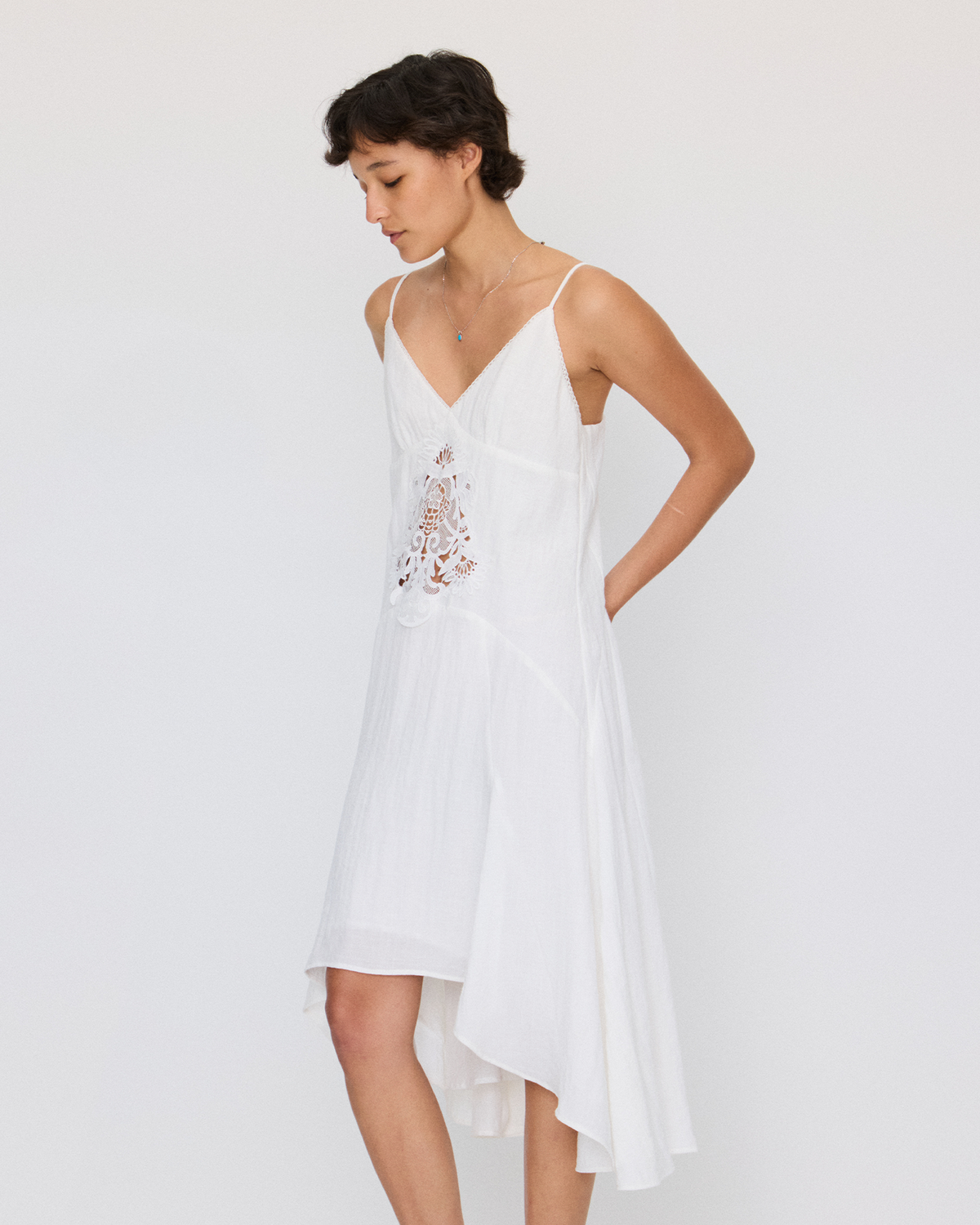 VINTAGE OPENWORK LACE CAMI DRESS