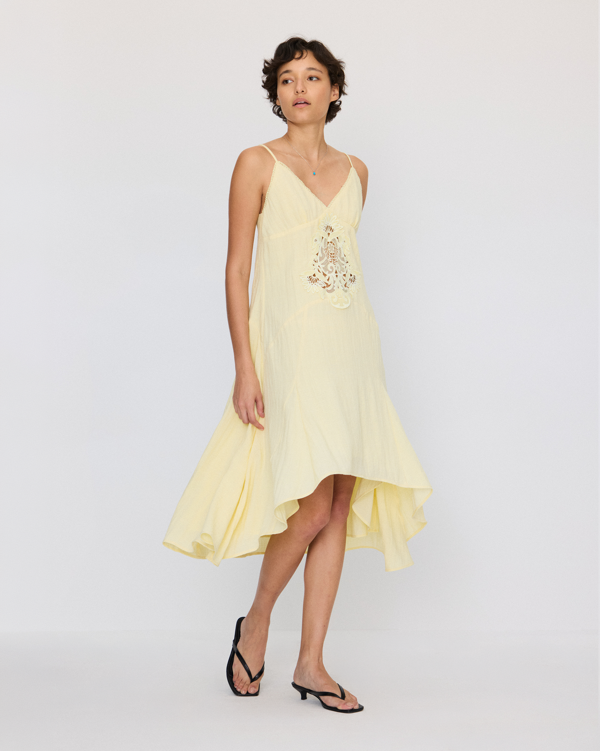 VINTAGE OPENWORK LACE CAMI DRESS