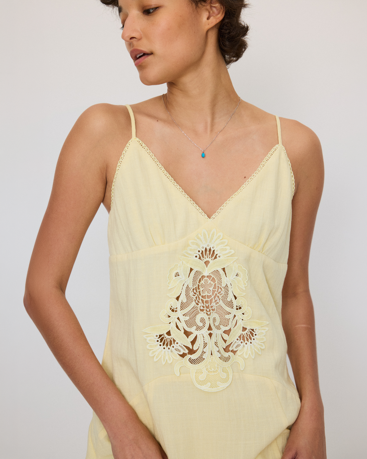 VINTAGE OPENWORK LACE CAMI DRESS