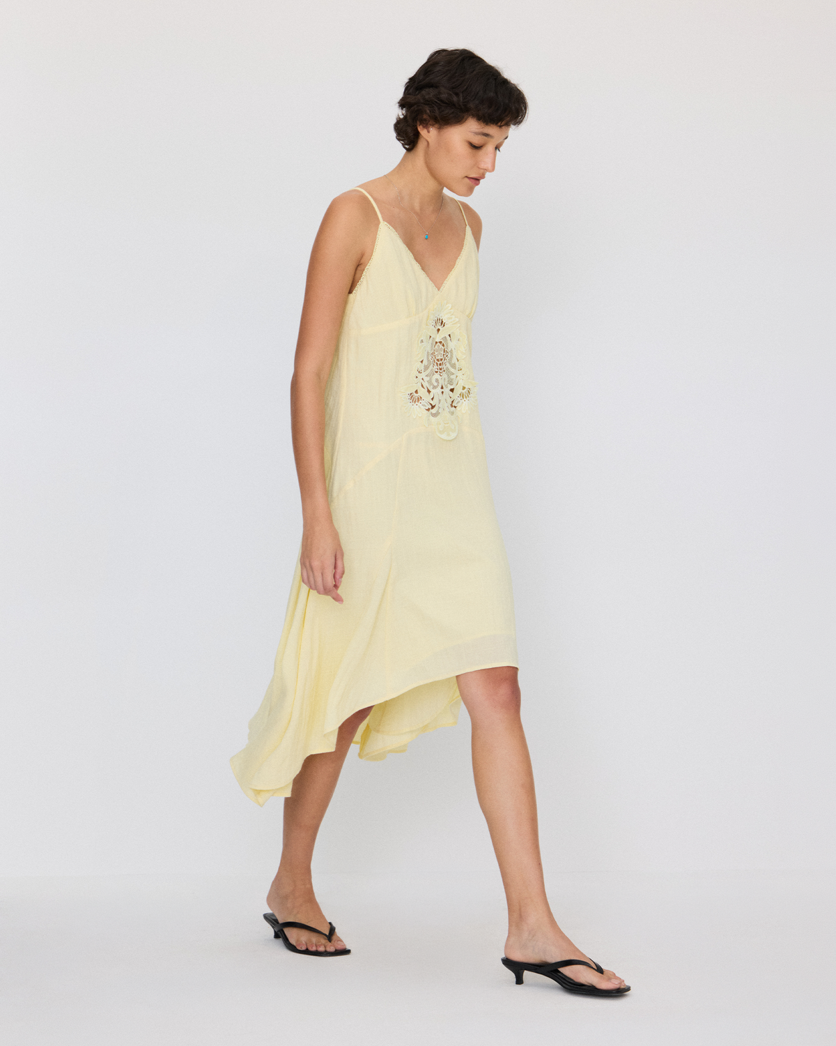 VINTAGE OPENWORK LACE CAMI DRESS