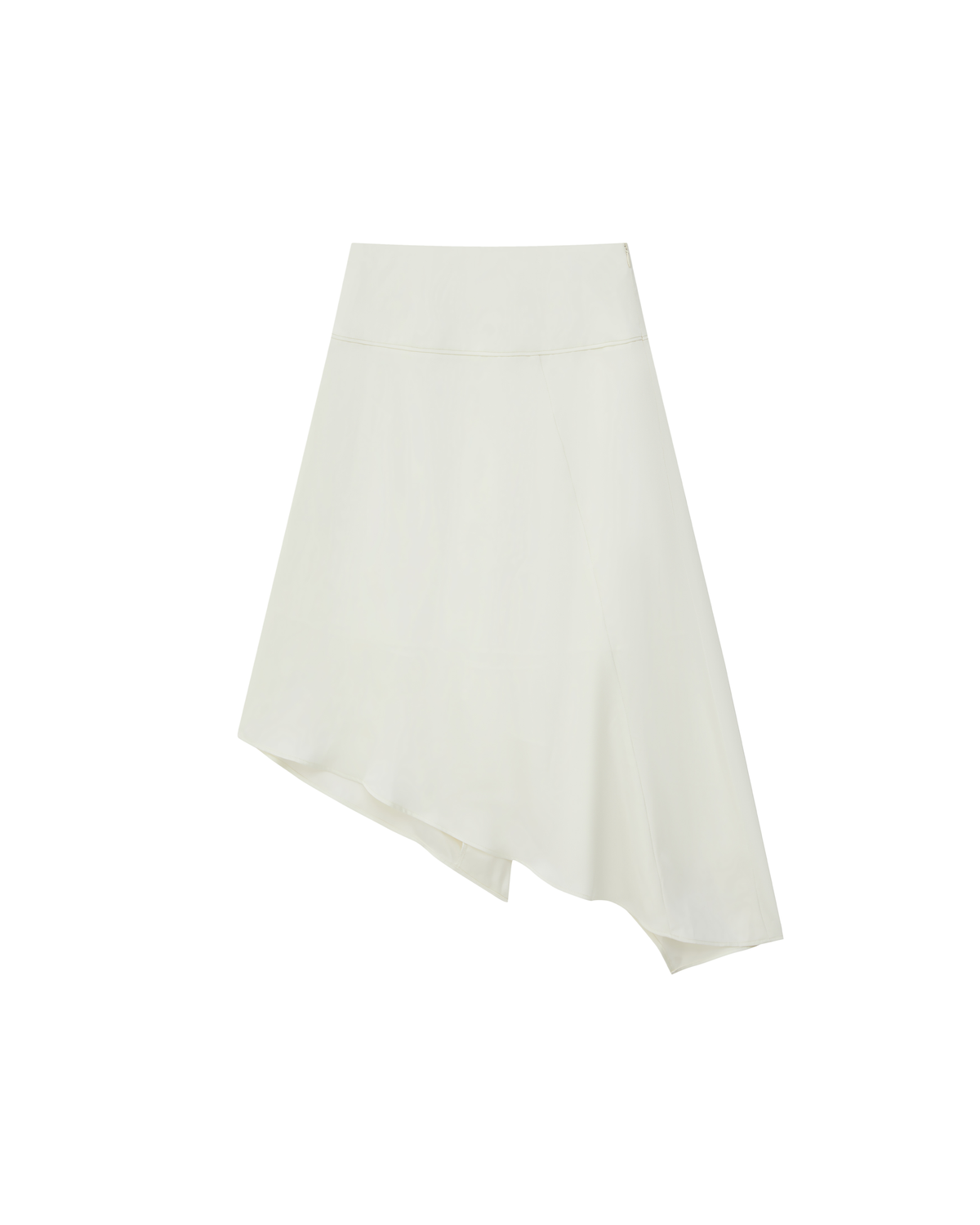DRAPED EMBROIDERED ASYMMETRIC SKIRT