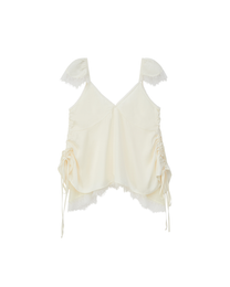 CAP SLEEVE LACE DRAWSTRING CAMI
