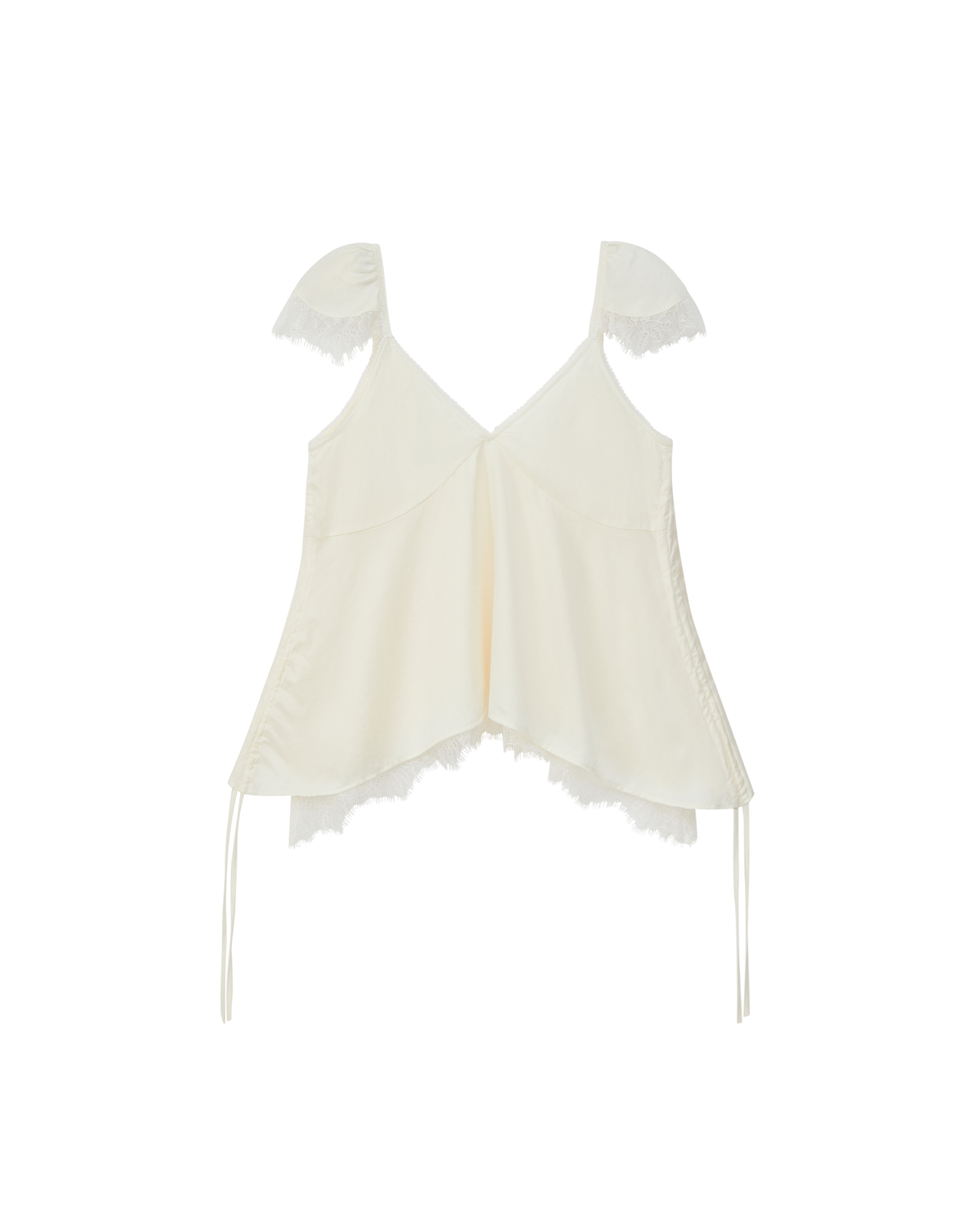 CAP SLEEVE LACE DRAWSTRING CAMI