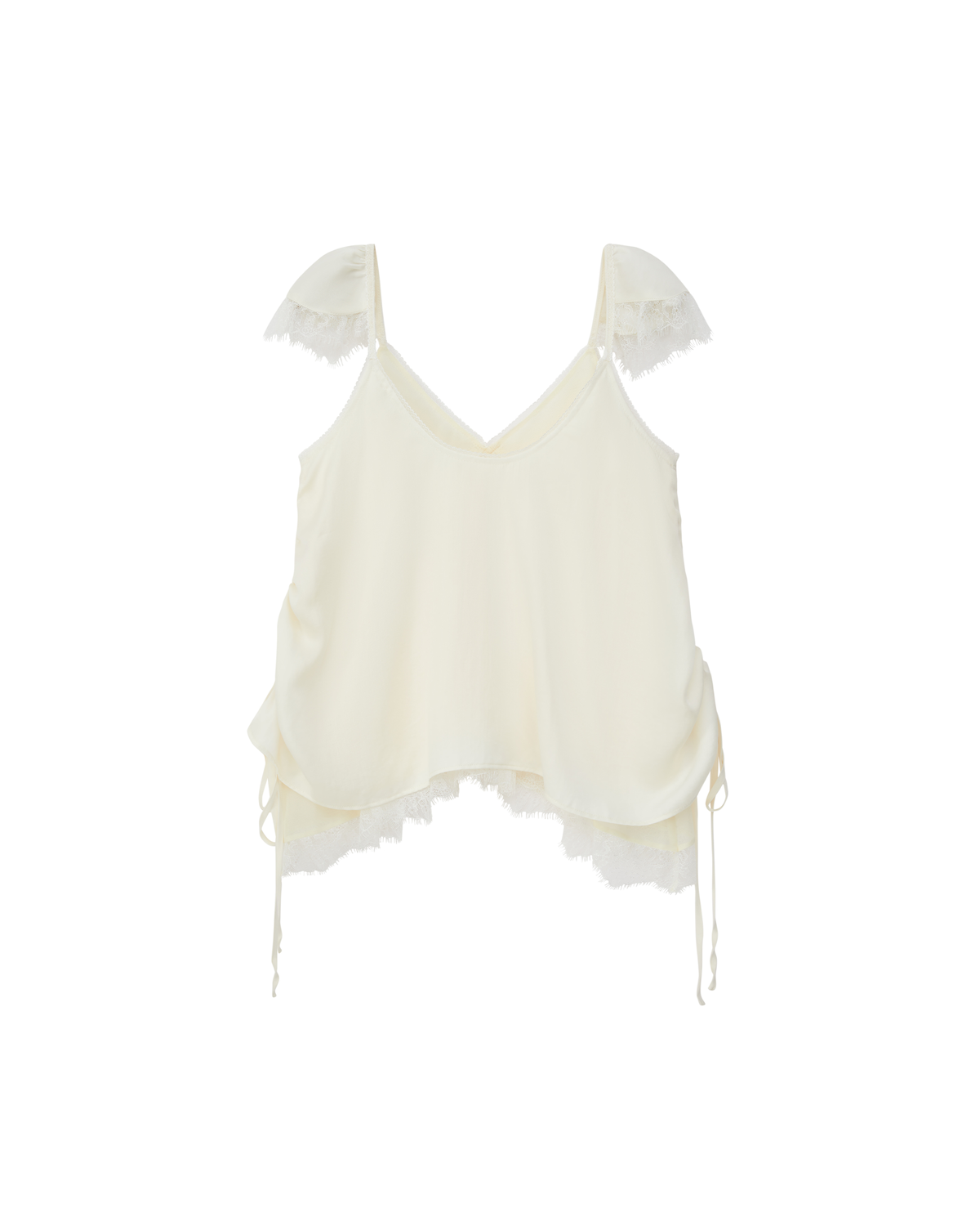 CAP SLEEVE LACE DRAWSTRING CAMI