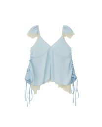 CAP SLEEVE LACE DRAWSTRING CAMI