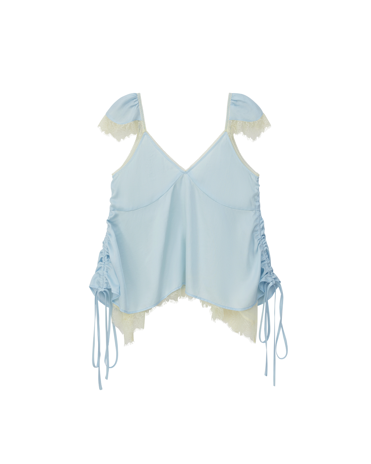 CAP SLEEVE LACE DRAWSTRING CAMI