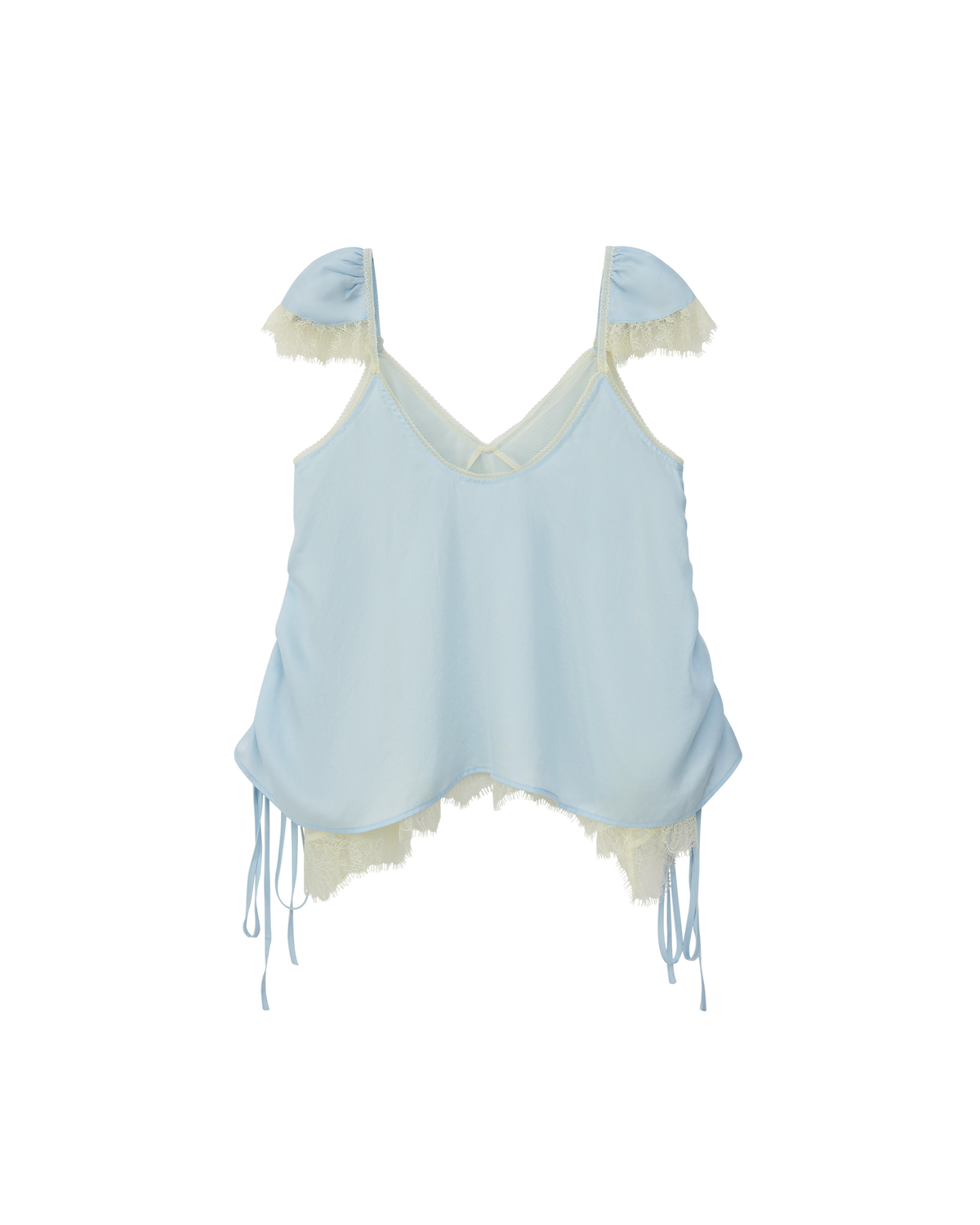 CAP SLEEVE LACE DRAWSTRING CAMI