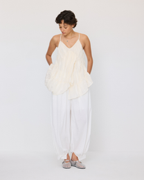 CRINKLE TIERED CAMI DRESS