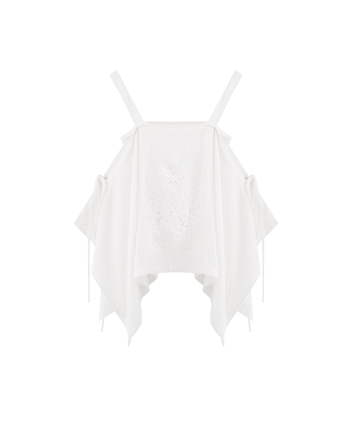 EMBROIDERED LACE HANDKERCHIEF CAMI