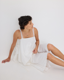 EMBROIDERED LACE HANDKERCHIEF CAMI