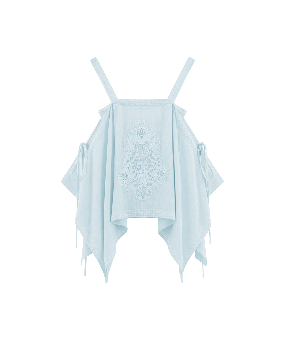 EMBROIDERED LACE HANDKERCHIEF CAMI