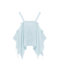EMBROIDERED LACE HANDKERCHIEF CAMI
