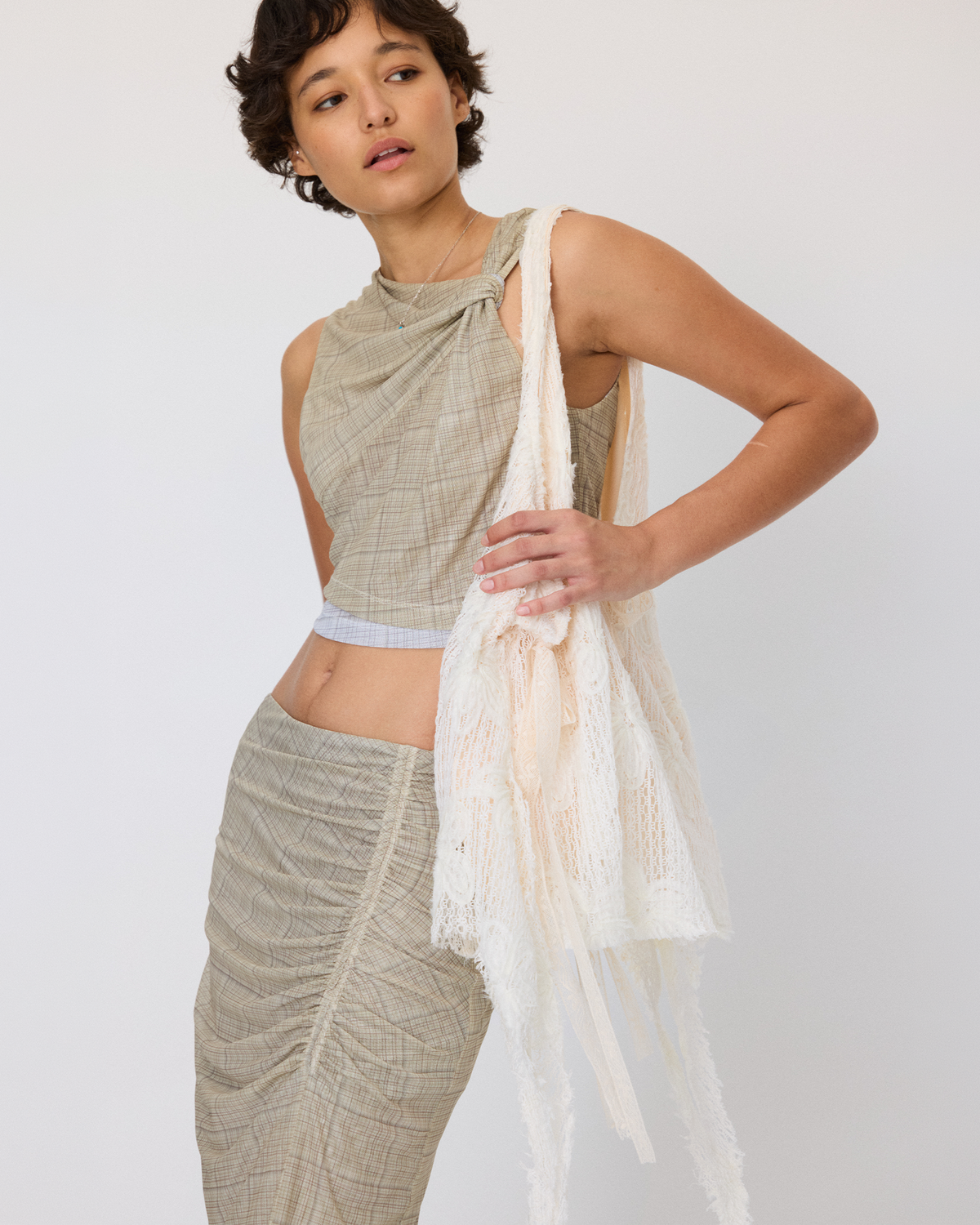 LACE CROCHET HOBO BAG