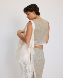 LACE CROCHET HOBO BAG