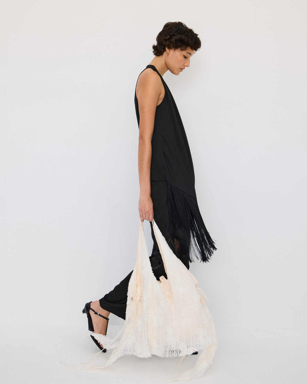 LACE CROCHET HOBO BAG