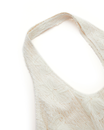 LACE CROCHET HOBO BAG
