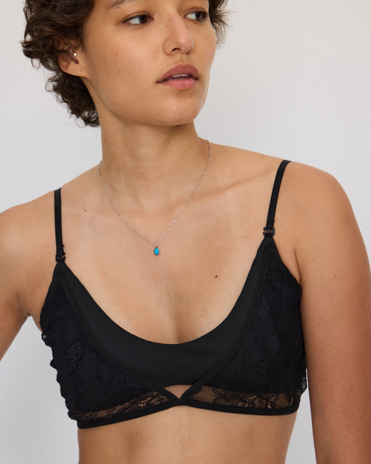 FRENCH LACE LAYERED BRA TOP
