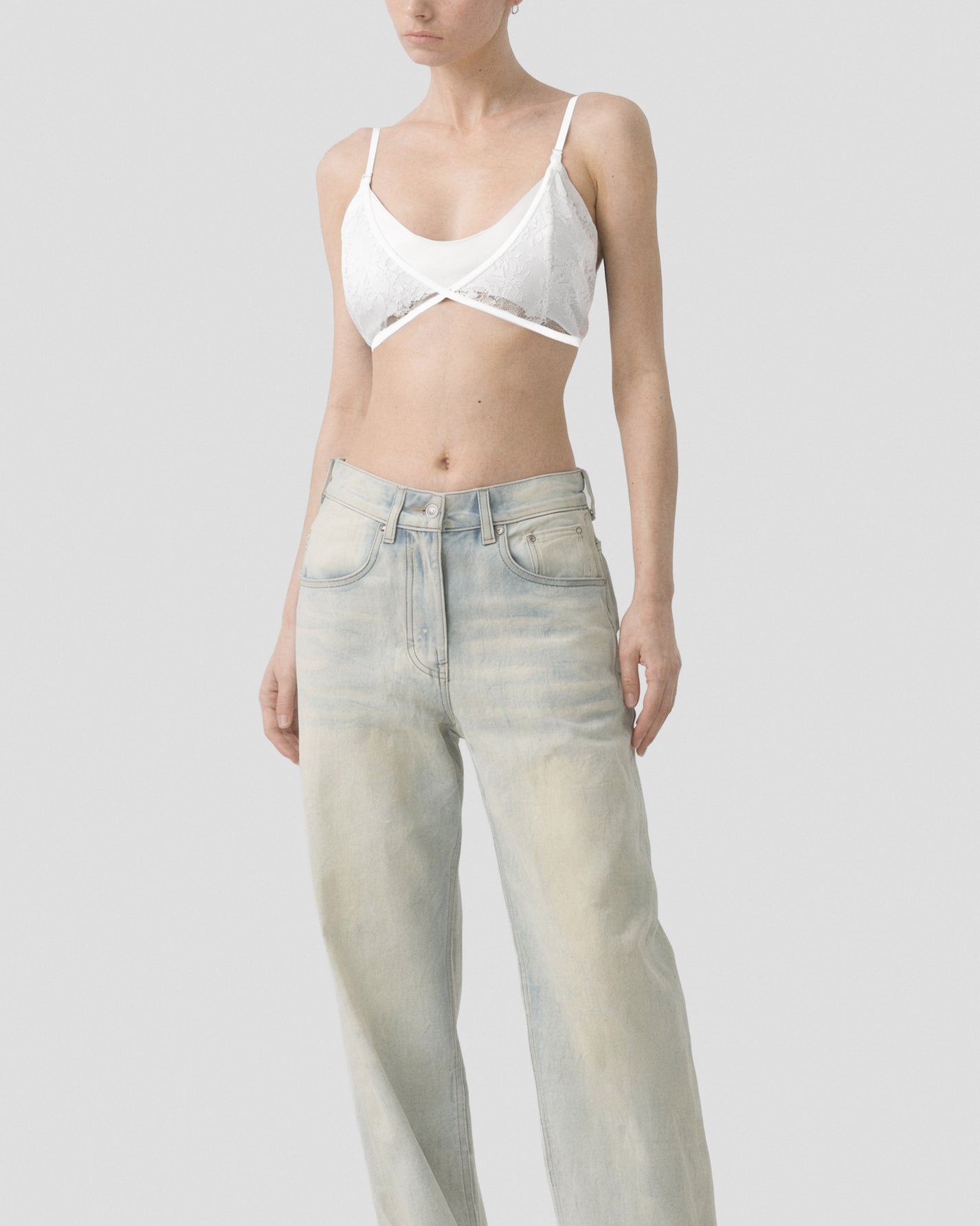 法式蕾絲雙層 BRA TOP