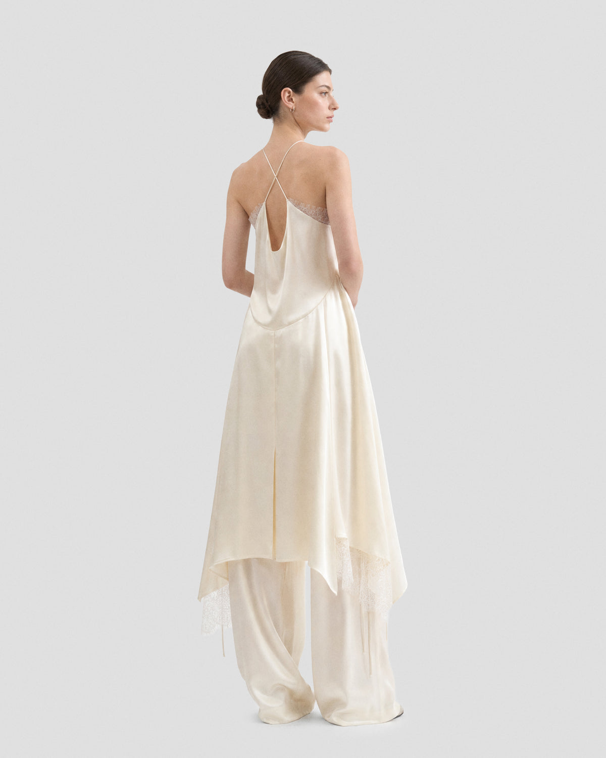 PANELED LACE MAXI DRESS