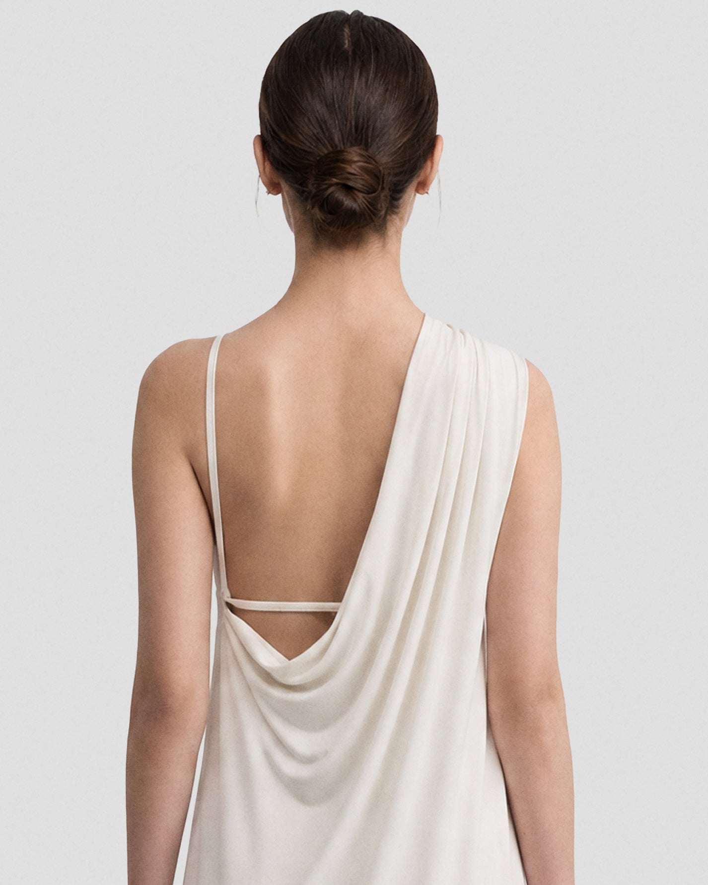 DRAPED-BACK STRAP DRESS