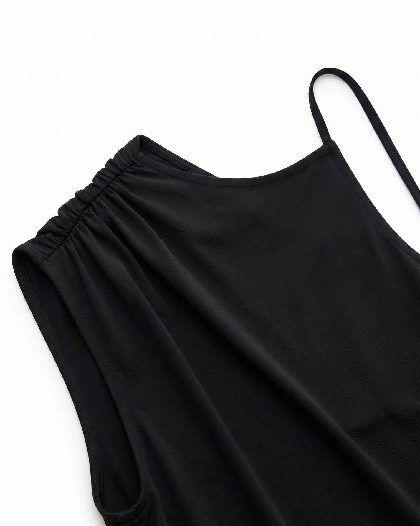 DRAPED-BACK STRAP DRESS