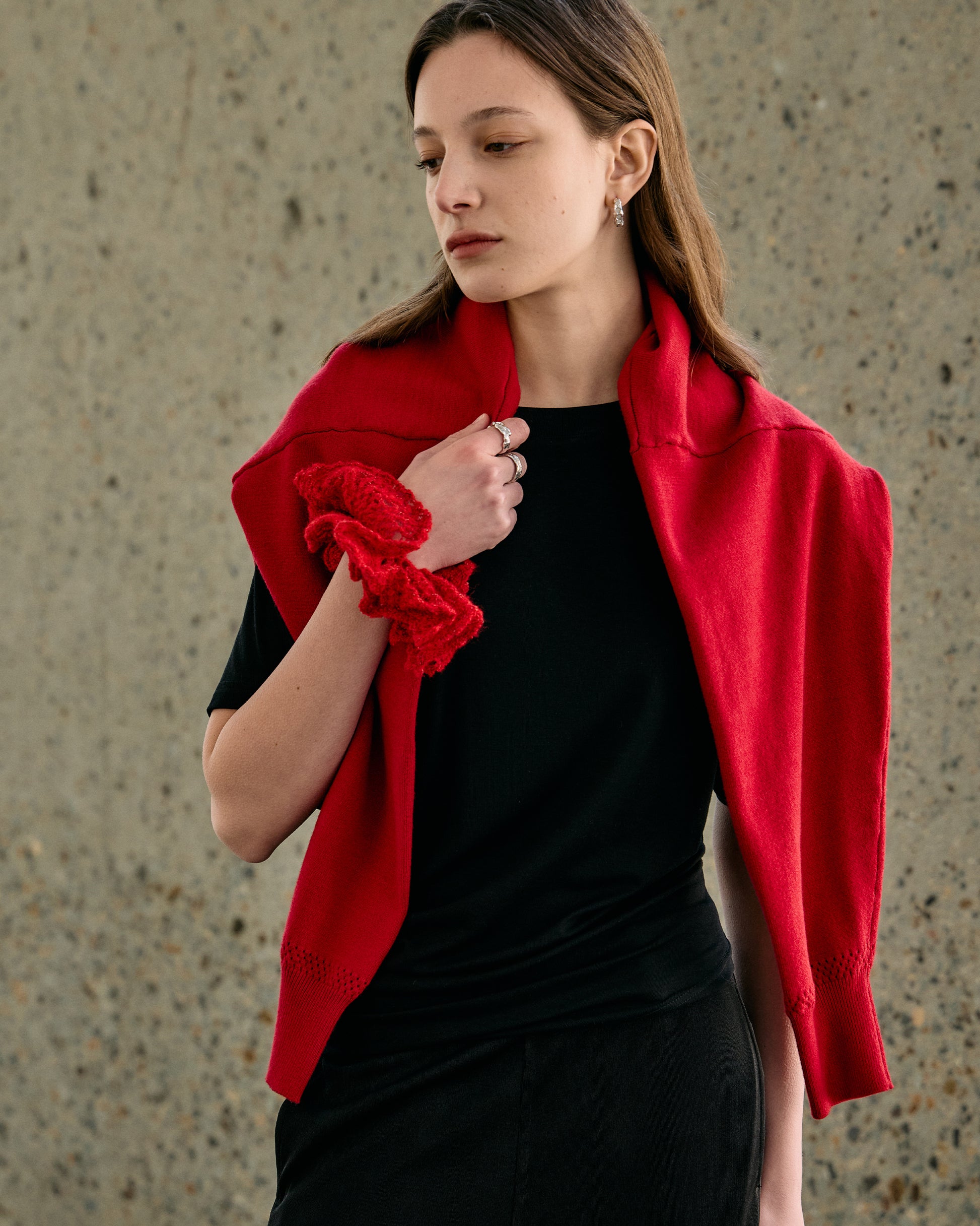 手工勾花毛線髮圈