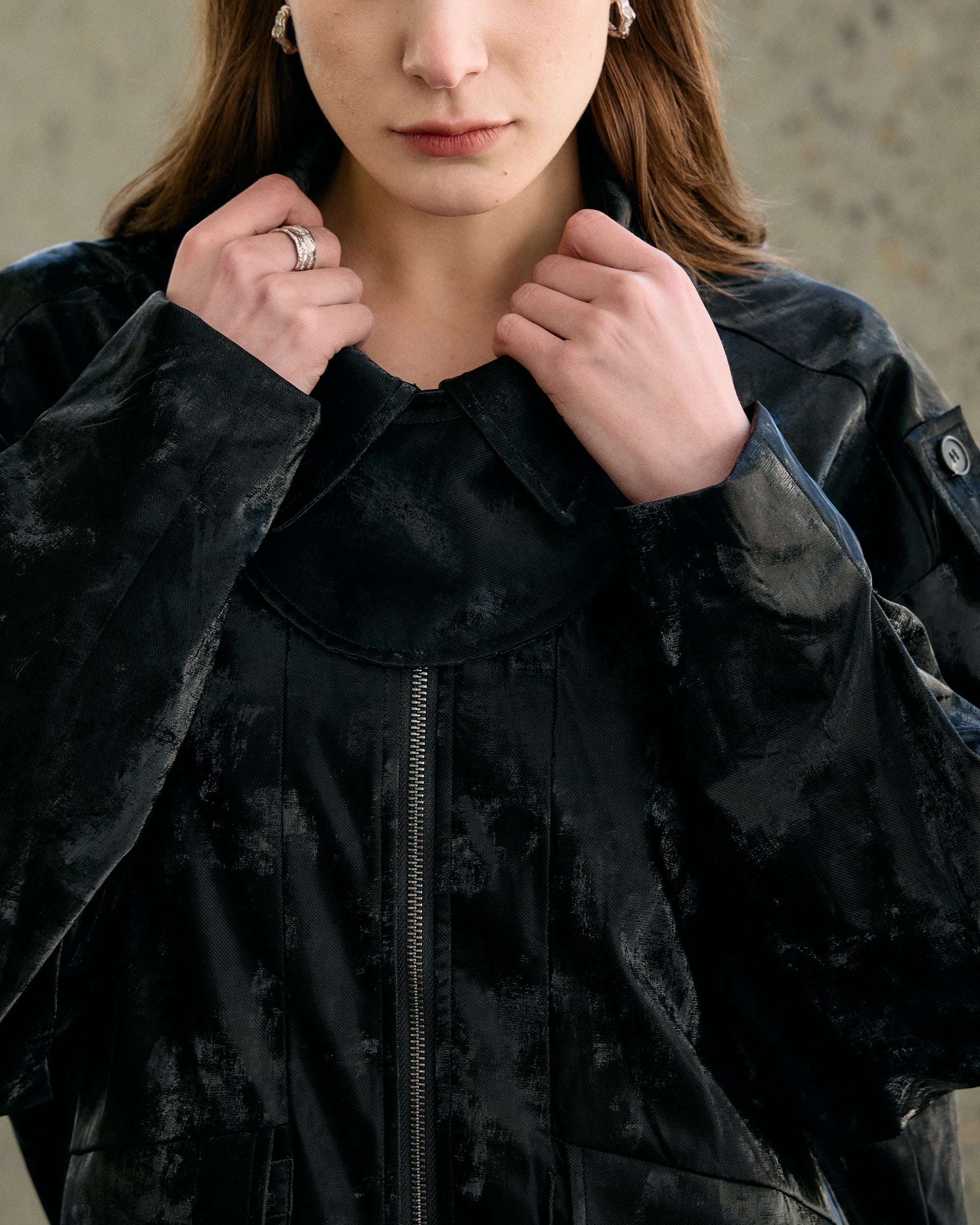 PAINTERLY SHAPED-COLLAR JACKET