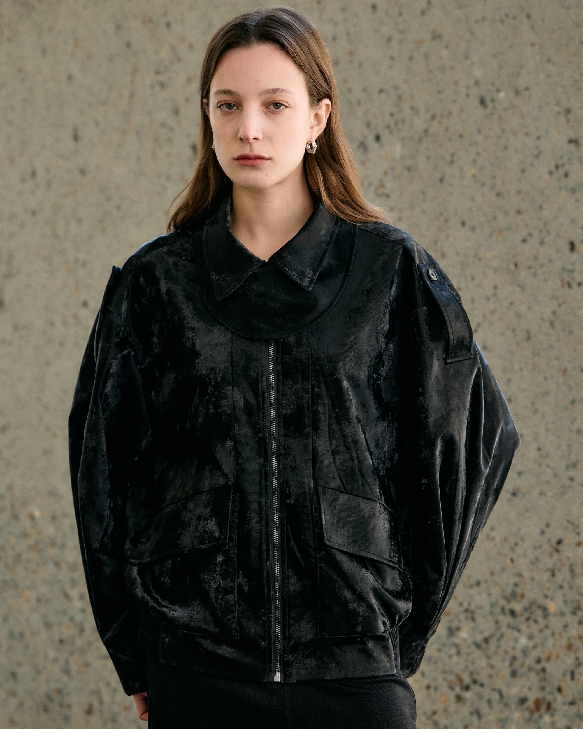 PAINTERLY SHAPED-COLLAR JACKET