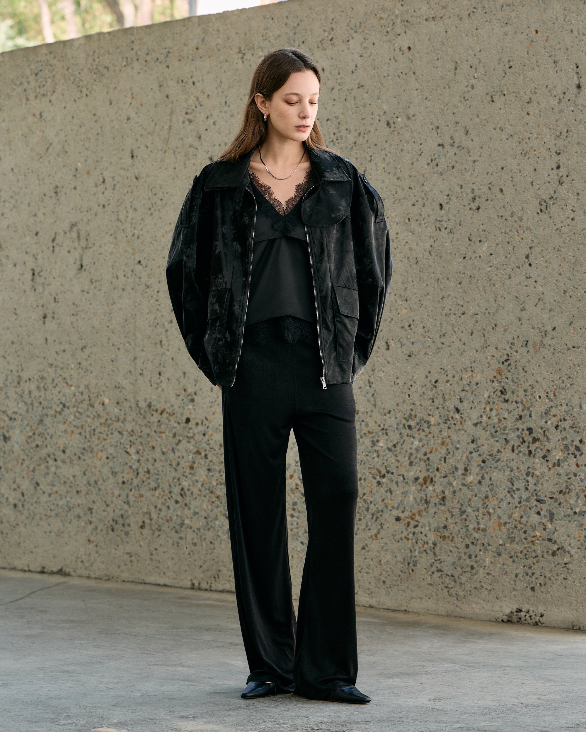 PAINTERLY SHAPED-COLLAR JACKET