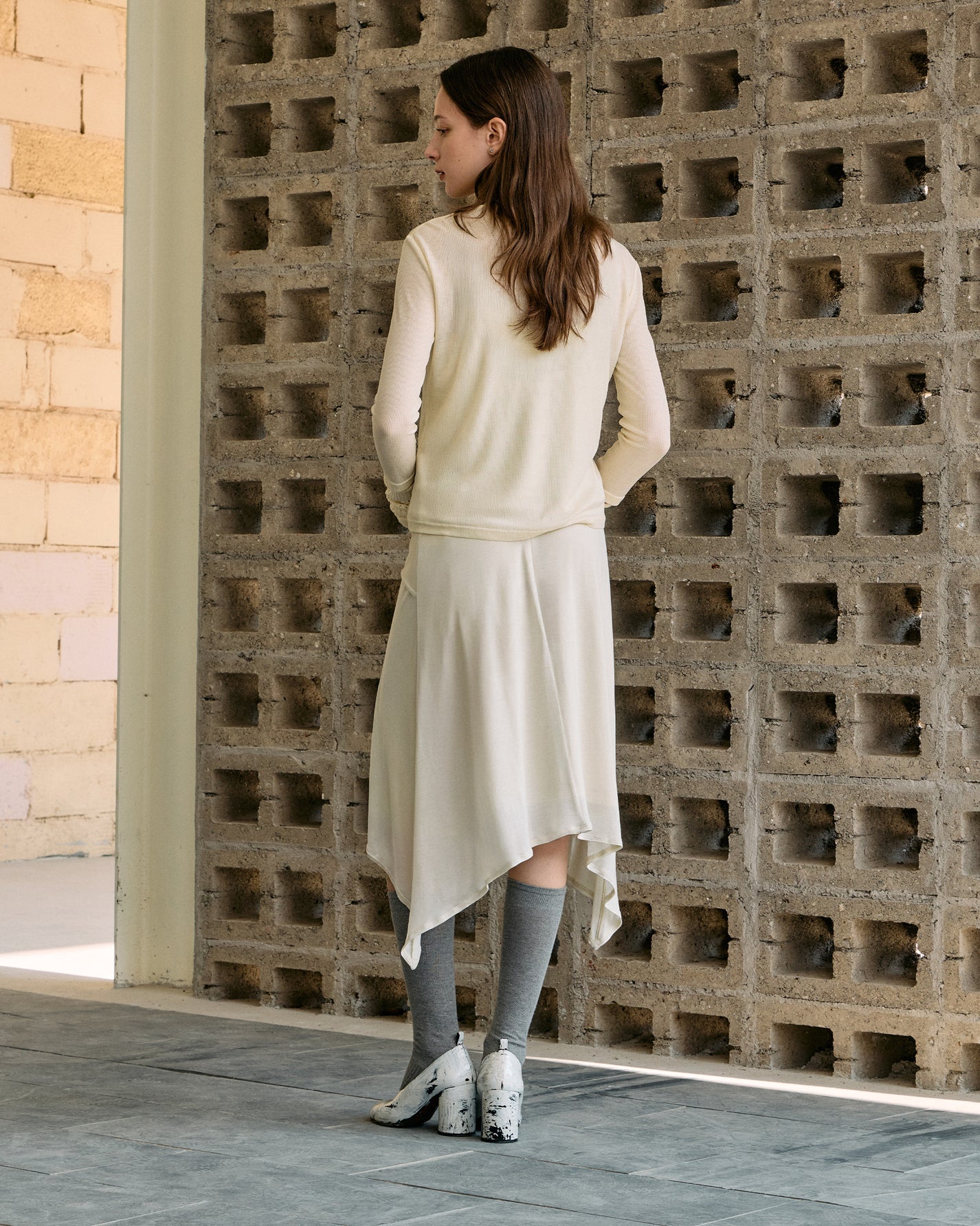 SHORT-SLEEVE RIBBED CARDIGAN