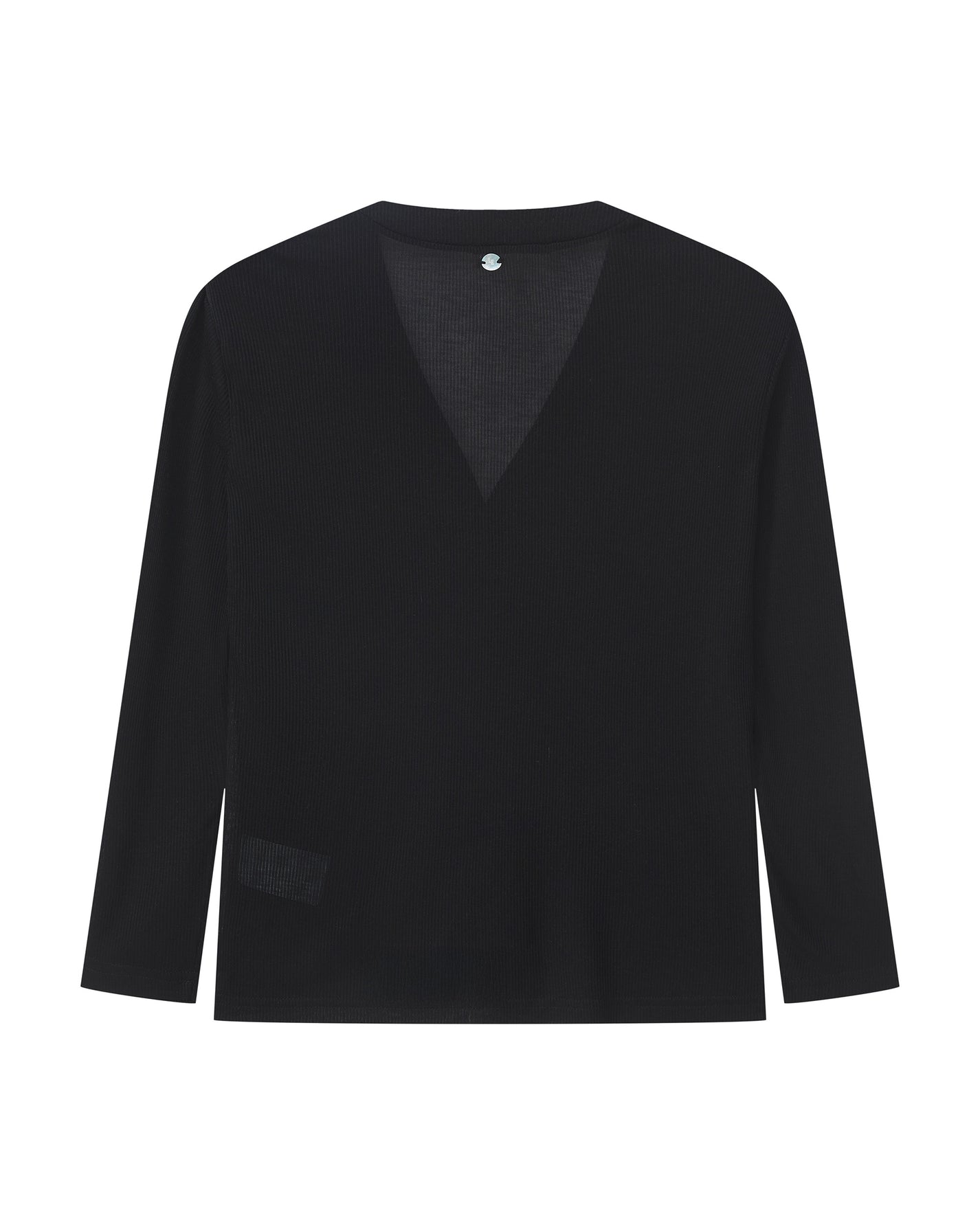 SHORT-SLEEVE RIBBED CARDIGAN