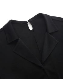 VELVET SUIT COLLAR SOFT SHIRT