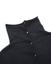 CROPPED TURTLENECK KNIT CARDIGAN