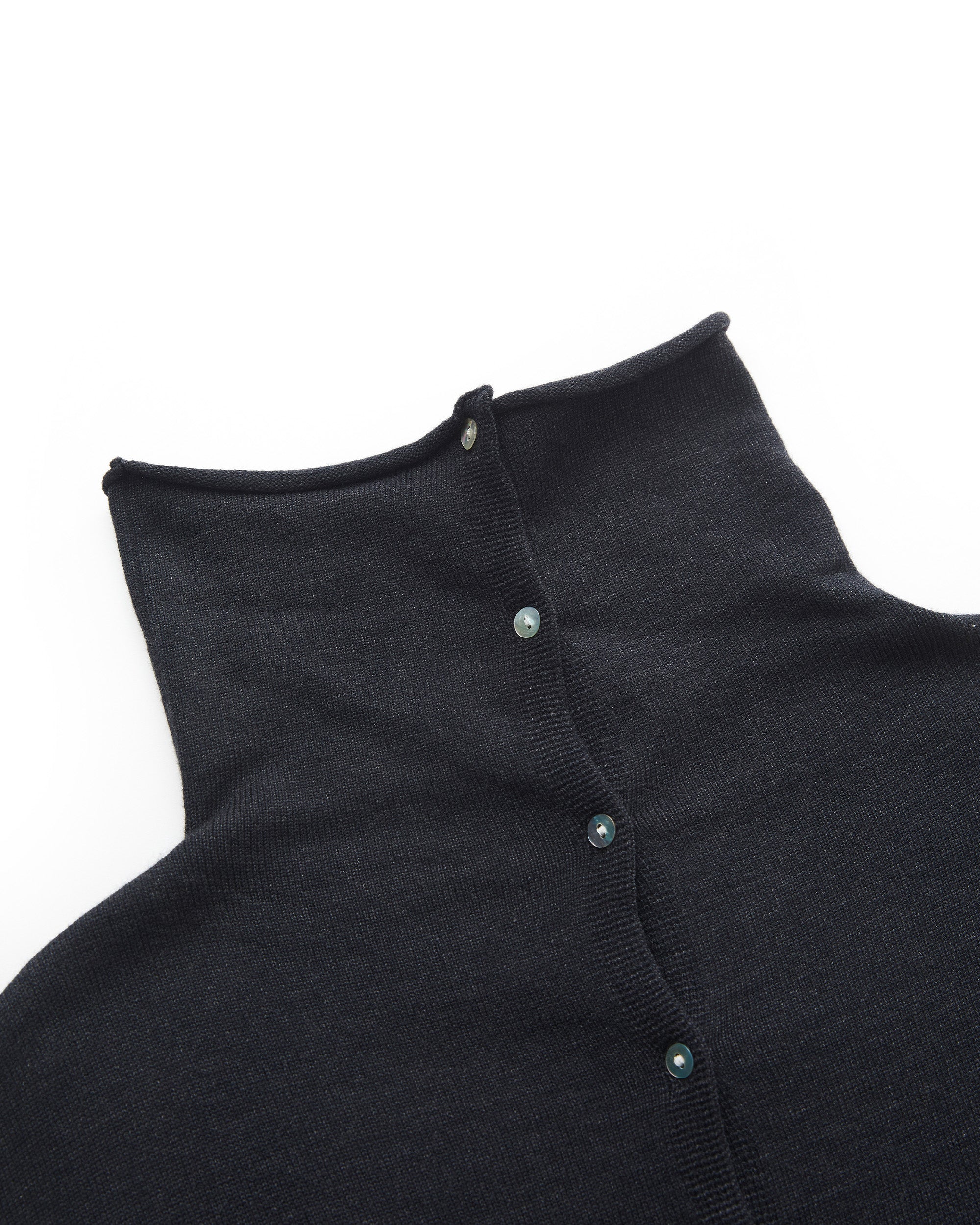 CROPPED TURTLENECK KNIT CARDIGAN