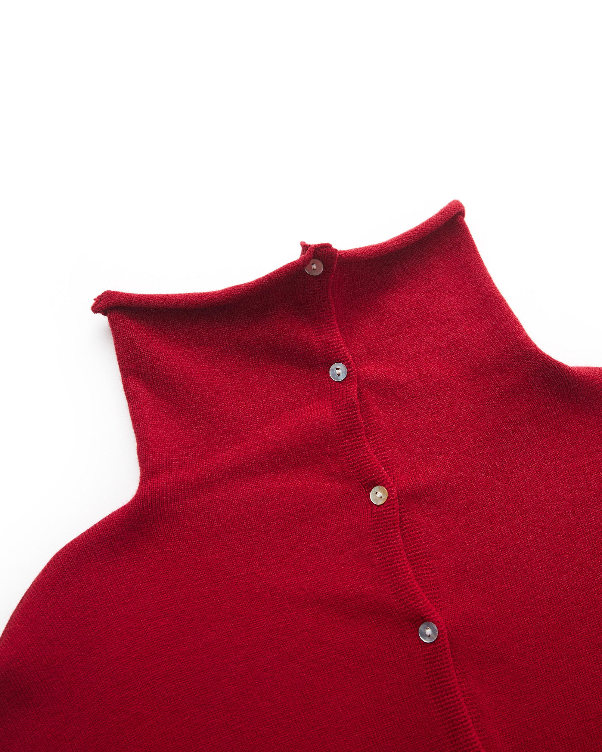 CROPPED TURTLENECK KNIT CARDIGAN