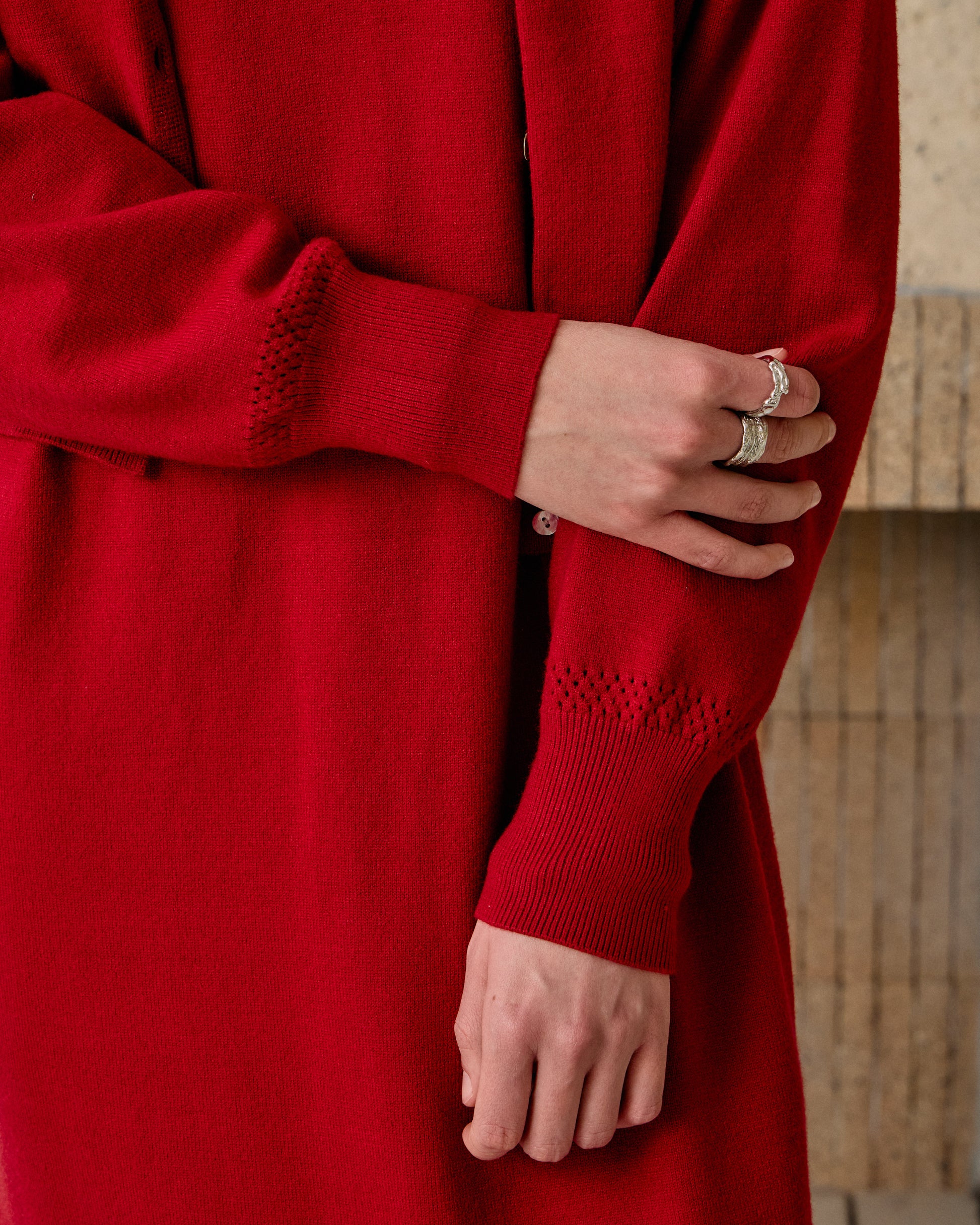 CROPPED TURTLENECK KNIT CARDIGAN