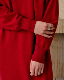 CROPPED TURTLENECK KNIT CARDIGAN