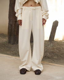 ADJUSTABLE WOOL TROUSERS