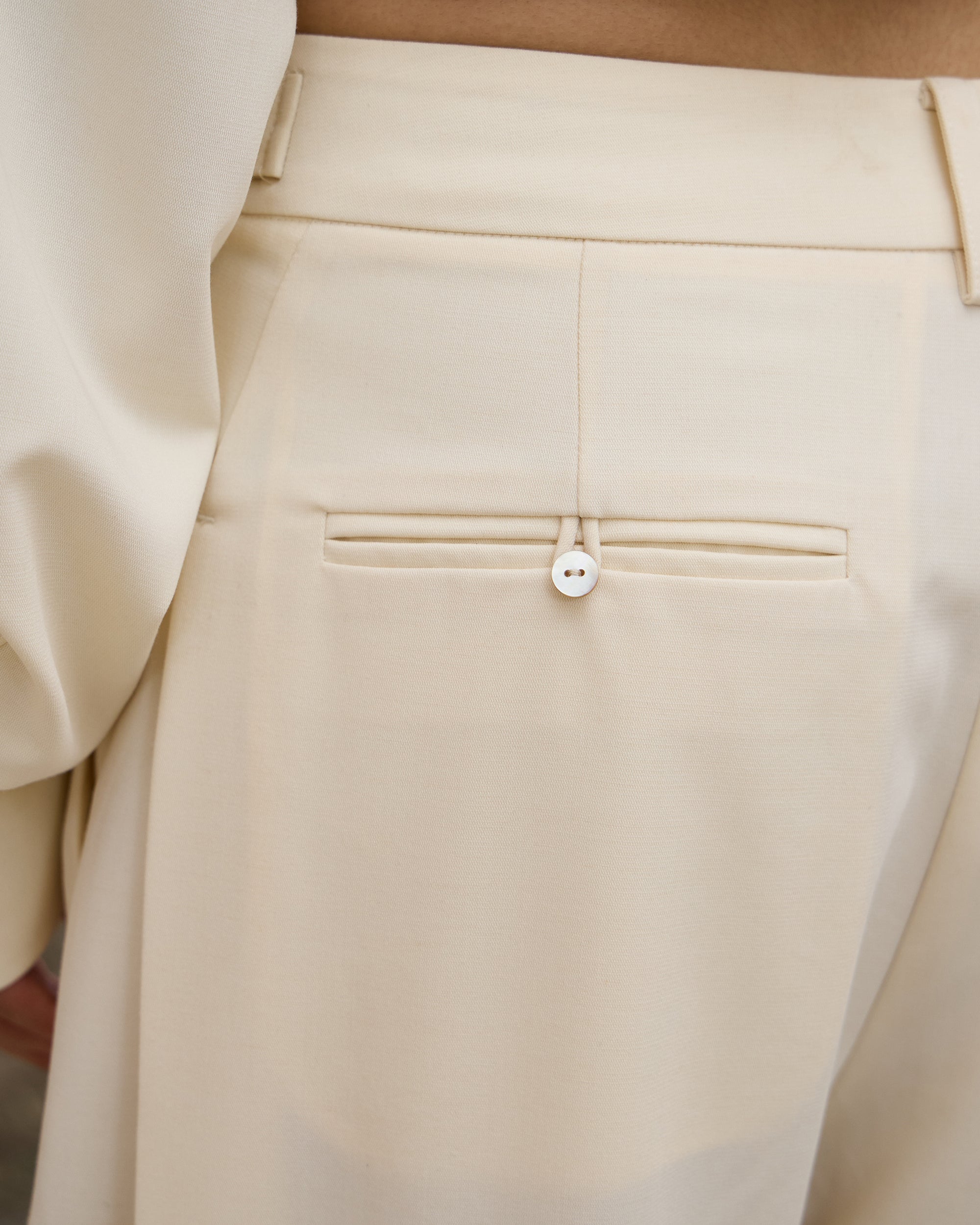 ADJUSTABLE WOOL TROUSERS